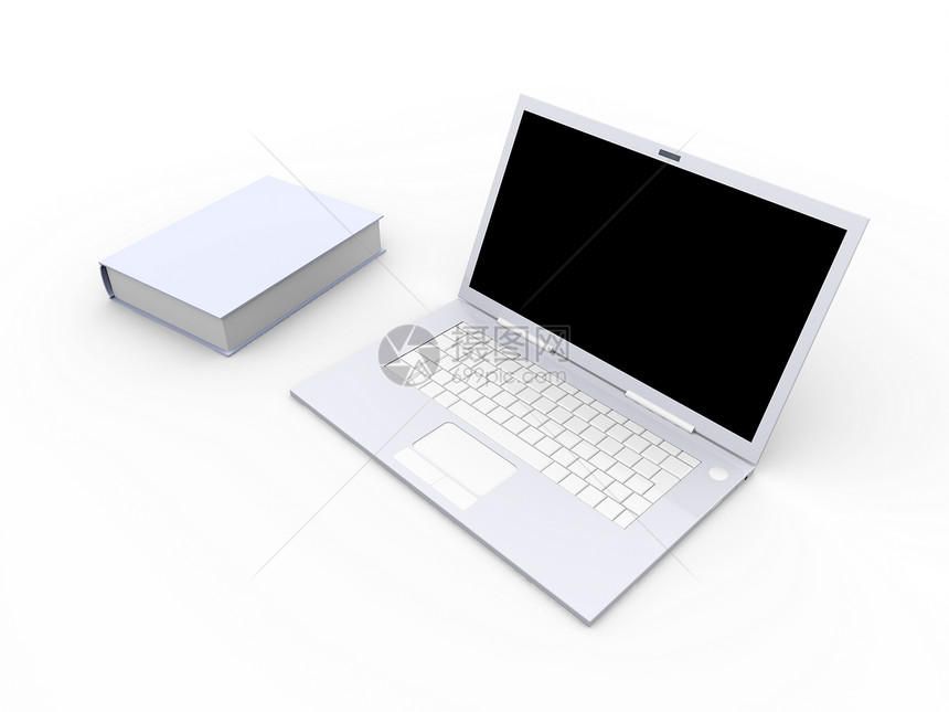数字书插图键盘白色教育文档商业知识图书馆屏幕歌词图片