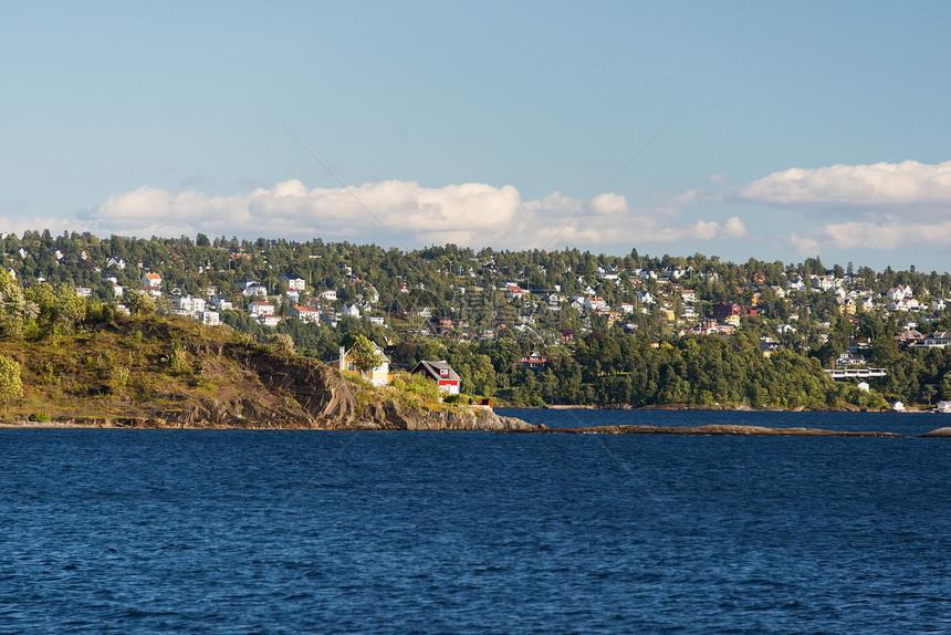 从fjord到奥斯陆的全景图片