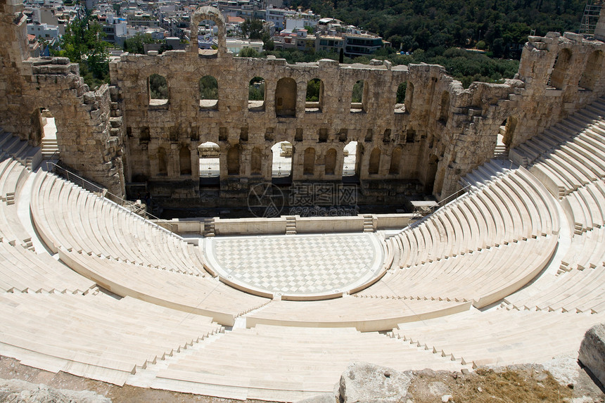 中的古老神职人员旅行考古学长椅古物博物馆剧院旅游地标楼梯城市图片