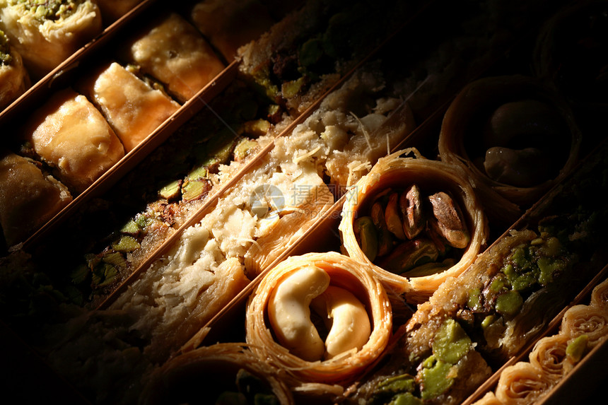 中东甜开心果甜点风格甜食庆典核桃文化坚果美食家纹理图片