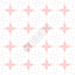 无缝裁缝花类模式绘画白色粉色插图条纹墙纸叶子背景图片