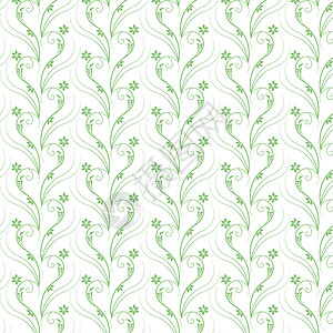 无缝裁缝花类模式星星插图创造力条纹绿色墙纸装饰绘画背景图片