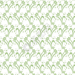 无缝裁缝花类模式绘画叶子条纹白色插图墙纸绿色创造力装饰背景图片