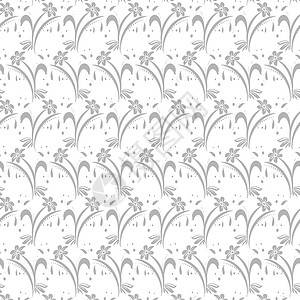 无缝裁缝花类模式条纹插图绘画叶子创造力白色灰色装饰墙纸背景图片