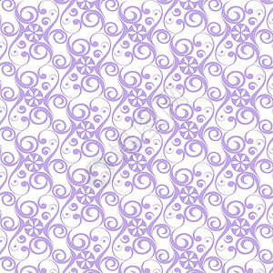 无缝裁缝花类模式插图白色叶子装饰紫色绘画墙纸条纹创造力背景图片