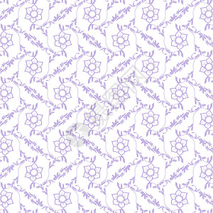 无缝裁缝花类模式墙纸条纹叶子紫色装饰插图白色创造力绘画背景图片