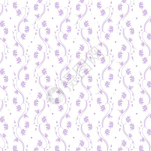无缝花纹条纹叶子绘画墙纸创造力装饰紫色插图白色背景图片