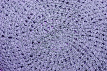 编织结构钩针手工圆形紫色背景图片