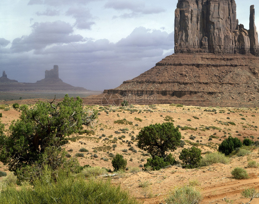 古迹谷纪念碑砂岩侵蚀植被手套土地沙漠植物群图片