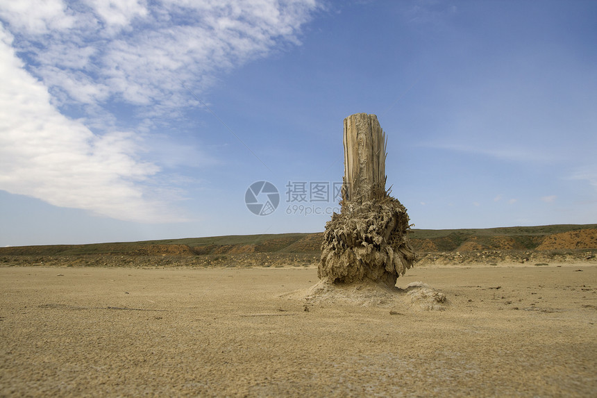 夏季的巴斯孔查克湖沙漠天空地平线两极水平蓝色图片