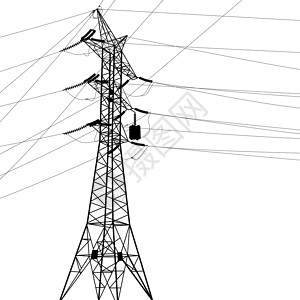 发际线高高压电线的休眠变压器危险黑色技术力量电压网络插图基础设施电气插画