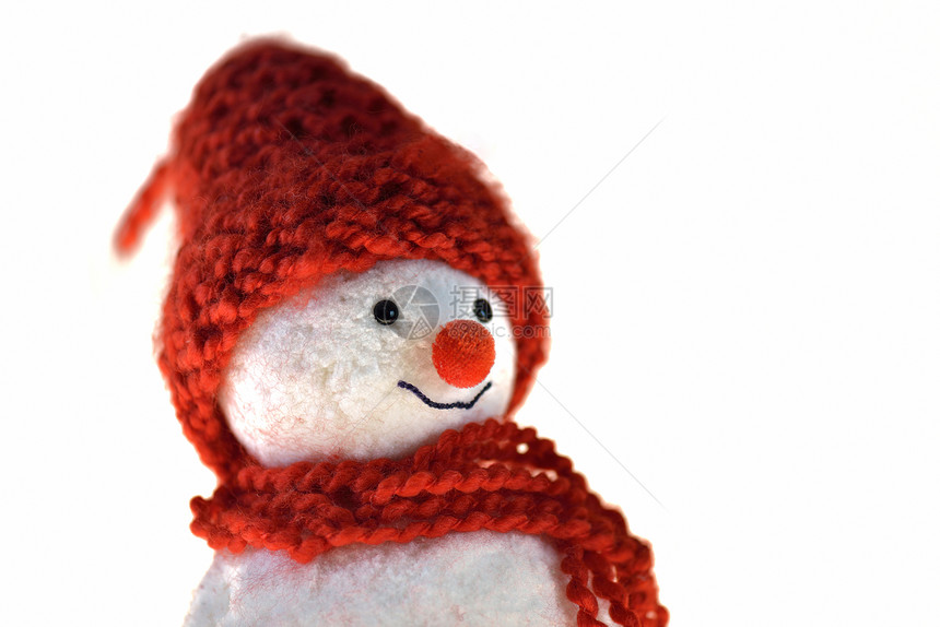 雪人手工白色工艺品围巾爱好装饰帽子数字红色图片