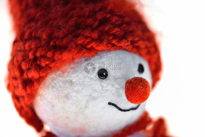 雪人工艺品手工白色围巾帽子红色爱好装饰数字图片