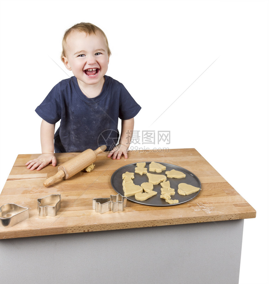 儿童做饼干厨房烘烤糕点家庭面粉蛋糕擀面杖营养品孩子婴儿图片