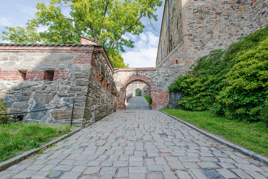 Akershus堡垒在奥斯陆的视图图片