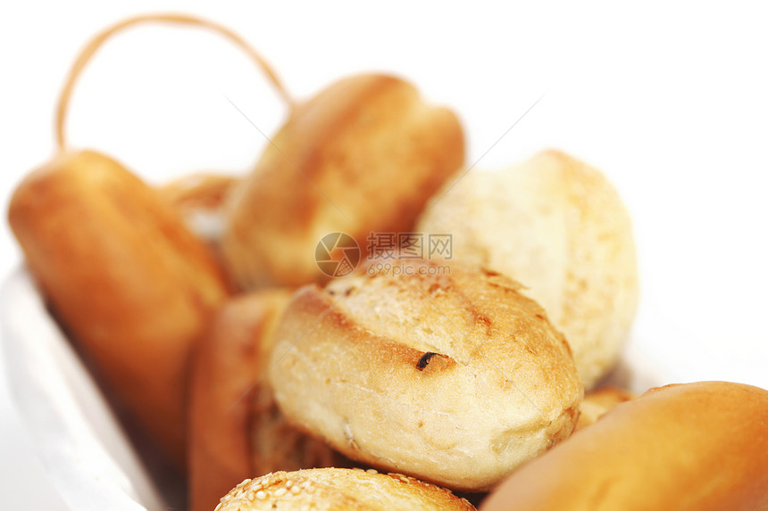 白上孤立的面包脆皮美食面粉谷物传统面包棒食物食欲早餐化合物图片
