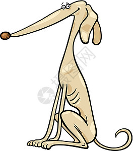 灰狗狗卡通插图小狗卡通片奶油犬类尾巴漫画鼻子褐色快乐绘画背景图片