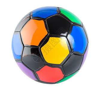 足球球红色乐趣皮革运动圆圈休闲白色绿色颜色黄色背景图片