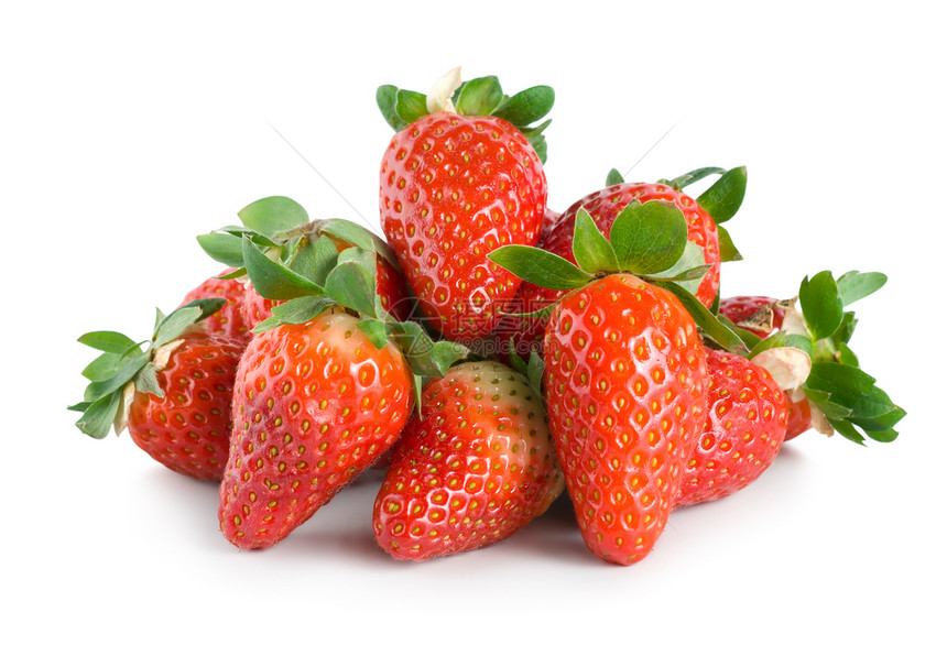 草莓红色甜食美食家绿色水果健康饮食浆果食物图片