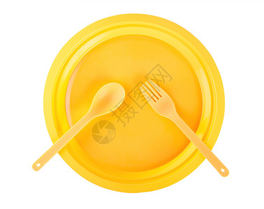 餐具套装白色用餐橙子用具厨房勺子塑料背景图片
