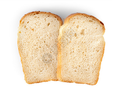 面包切片食物白色背景图片