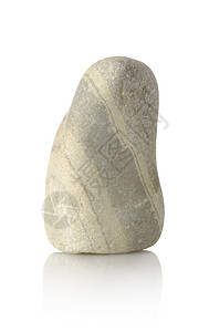 博尔德孤立的石头纹理白色圆形影棚对象背景