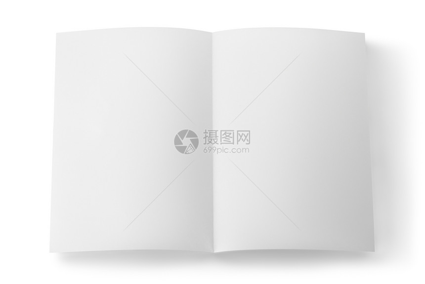 孤立的白皮书白页折叠白色床单住宅小区文档阴影图片