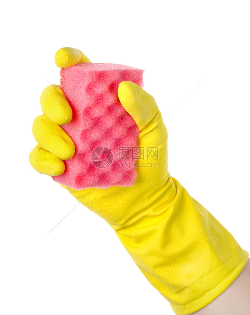 黄黄色清洁手套图片