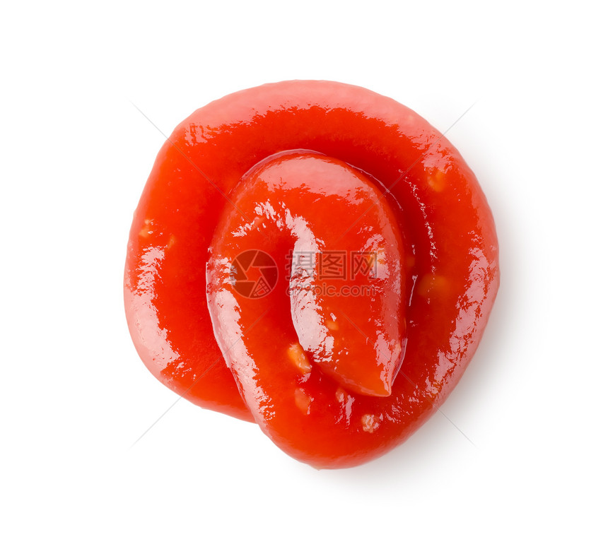 番茄酱红色食物酱料白色图片