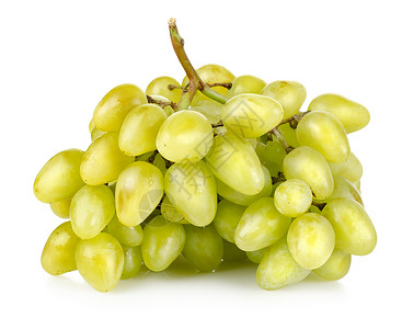 一群葡萄食物绿色照片健康饮食白色水果背景图片