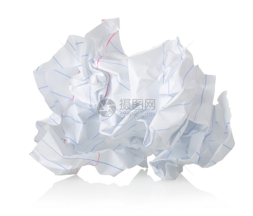碎纸纸影棚起皱白色摄影对象效果纹理垃圾回收文档图片