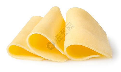奶酪切片食物芝士乳制品对象黄色背景图片