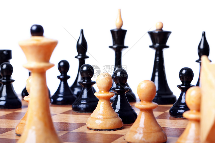 国际象棋棋棋盘焦点特端图片