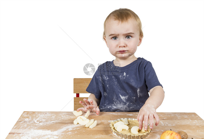 儿童做饼干烘烤厨房糕点食物营养品蛋糕产妇面团婴儿桌子图片