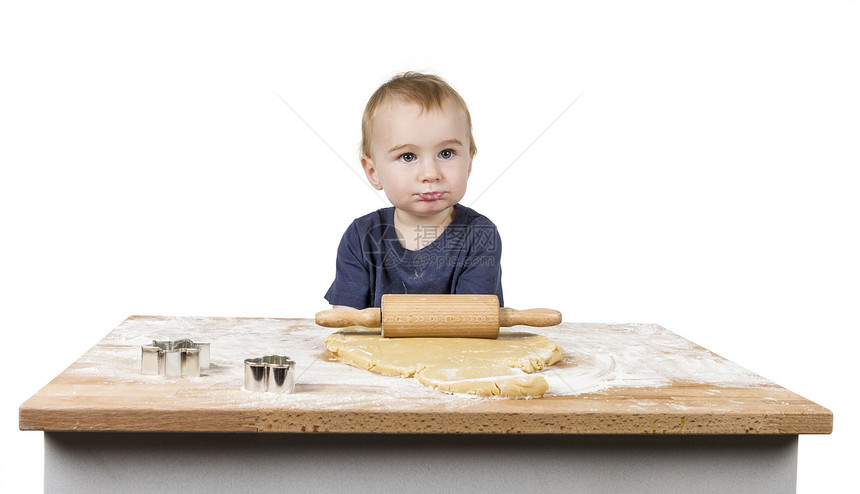 儿童做饼干甜食厨房家庭面粉婴儿食物暴饮暴食蛋糕擀面杖营养品图片