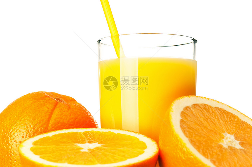 橙汁玻璃营养橙子食物稻草午餐水果美食饮食果汁图片
