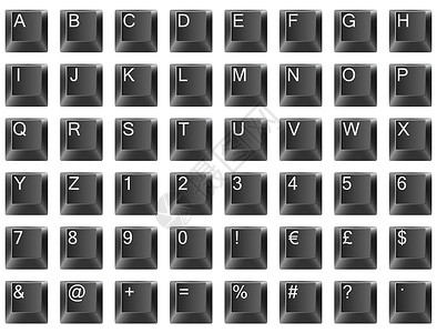 数字键盘键盘字体插画