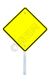 空白警告符号商业白色交通路标正方形黄色金属邮政标志钻石背景图片