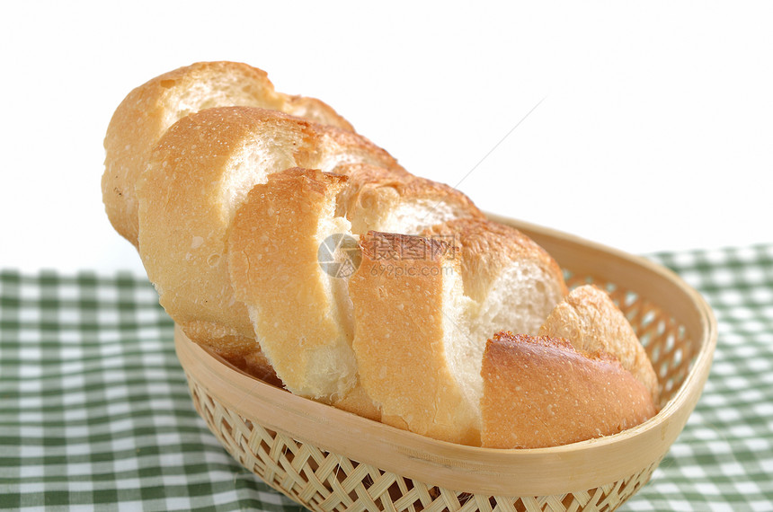 篮中切片面包营养棕色午餐烹饪饮食脆皮碳水绝缘食物小吃图片