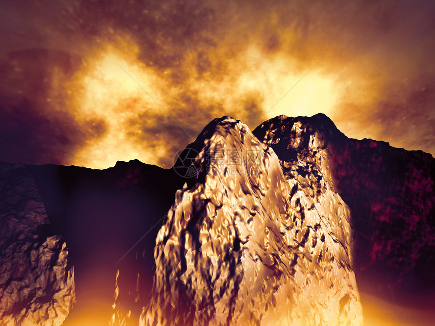 火山爆发岩石全景喷发日落陨石爆发性冒险喷泉蒸汽地球图片
