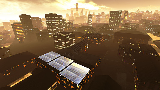 城市太阳能电池板木板集电极景观细胞绿色生态收费进步公告建筑学背景图片