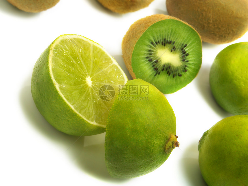 基威和石灰奇异果植物味道健康饮食素食维生素水果甜点热带青柠图片