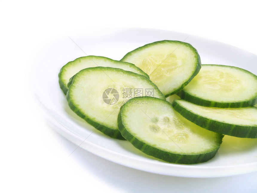 黄瓜切片营养健康饮食种子植物健康蔬菜素食维生素饮食盘子图片
