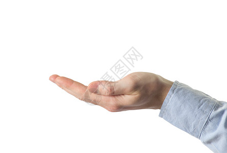 手掌男人手指手势白色概念社会帮助拇指男性身体背景图片