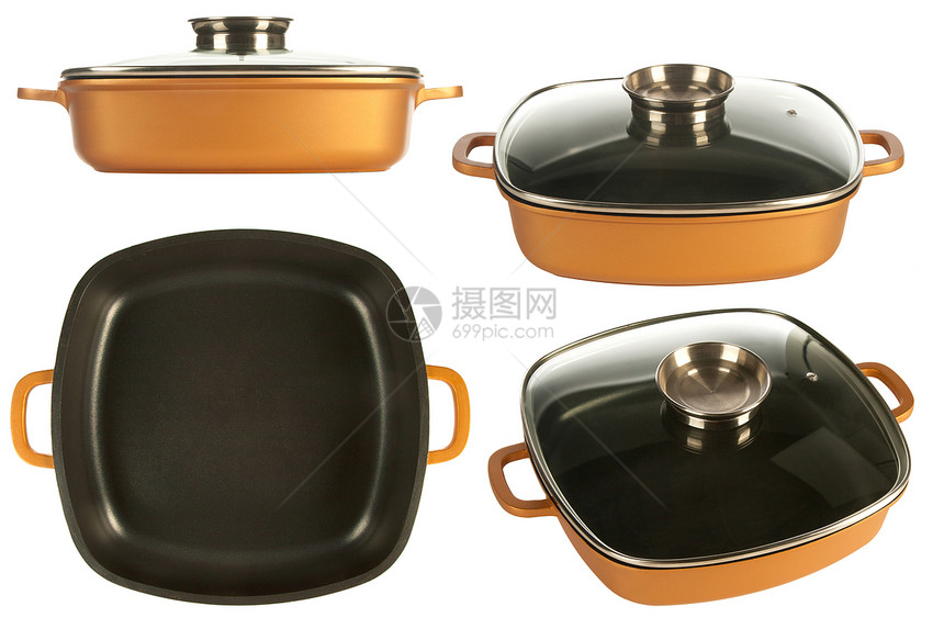 炊具 非锅炉橙子工作室工具厨具棕色厨房平底锅金属食物白色图片