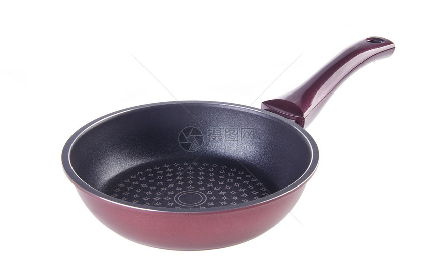 板 金属煎锅 背景厨房涂层商品油炸用具黑色烹饪圆形白色厨具图片
