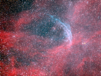 WR134 野狼射线星和环星背景图片