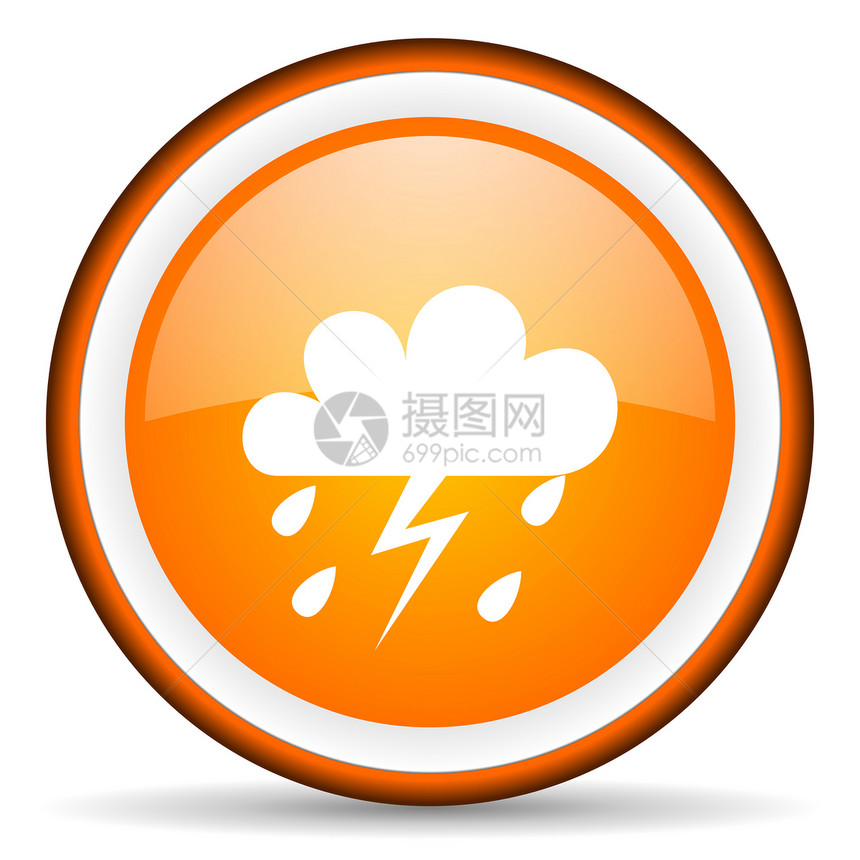 白色背景上的橙色圆形图标 以白背景显示圆圈电话气氛气象预报网络橙子天气预测温度图片