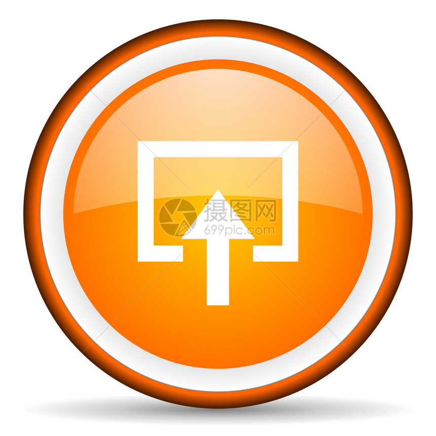 在白背景上输入橙色圆形图标入口钥匙鉴别商业橙子网站手机安全成员日志图片