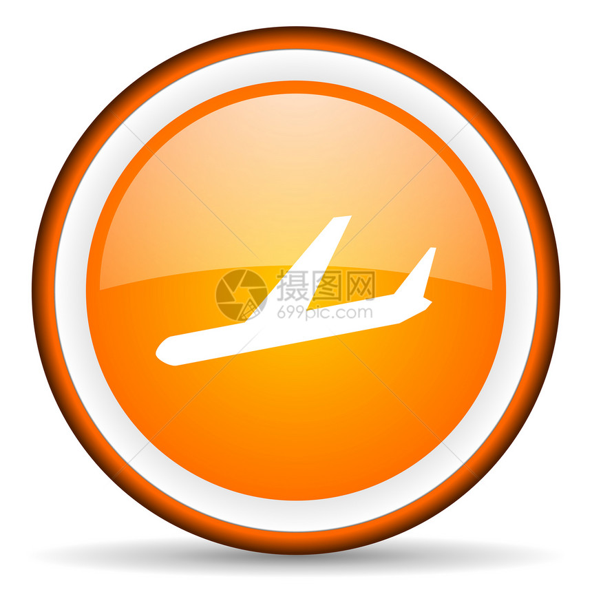 白色背景上的橙色圆形图标 A旅行航空出港网站互联网钥匙公司手机橙子港口图片